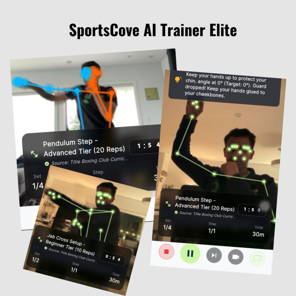 SportsCove AI Trainer Elite — phone-camera form feedback